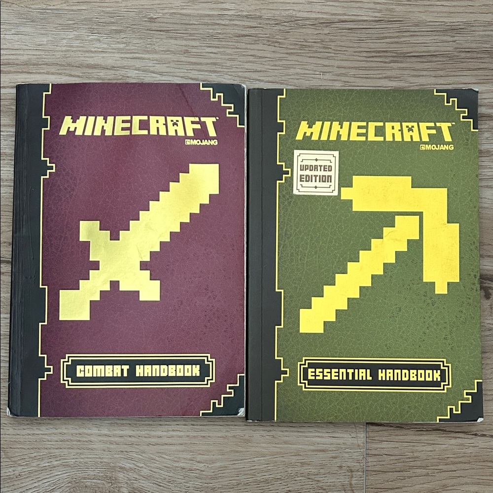 Minecraft Combat and Essential Handbooks - Purple and Green